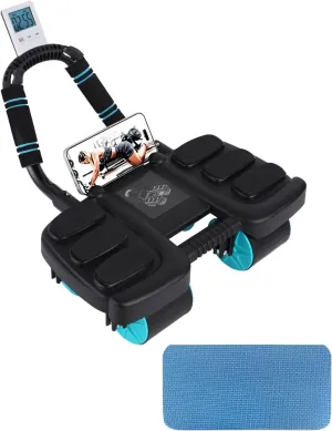 Ab Roller Wheel for Core Strengthening, Abdominal Exercise Machine with Elbow Support, Portable Fitness Equipment for Home Gym Workouts, Belly Fat Burner, Workout Exerciser Abs Slider for Men & Women