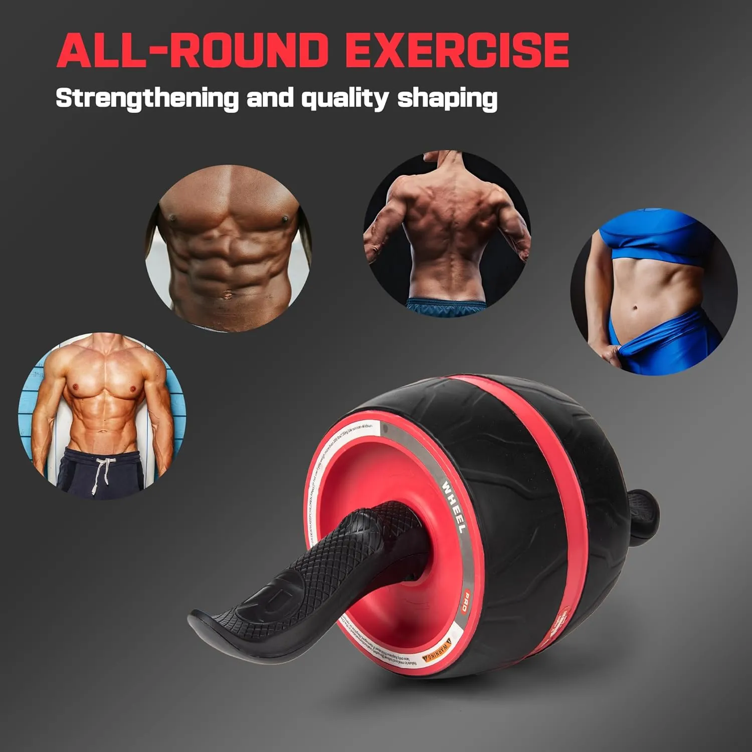 Ab Roller Wheel with Knee Pad Mat,Automatic Rebound Abdominal Wheel Abs Workout Equipment,Home Gym Equipment,No Noise Ab Wheel for Men&Women Abdominal