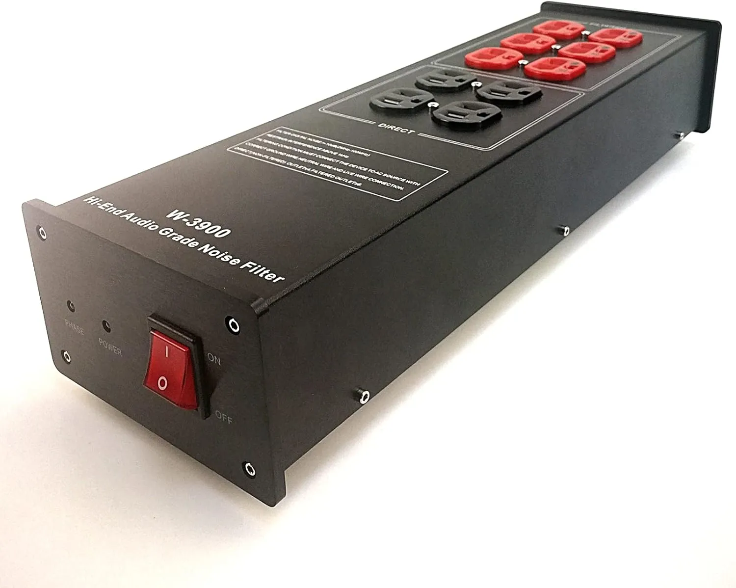 AC Power Filter Power Conditioner - WAudio AC Power Purifier with Surge Protector, Black