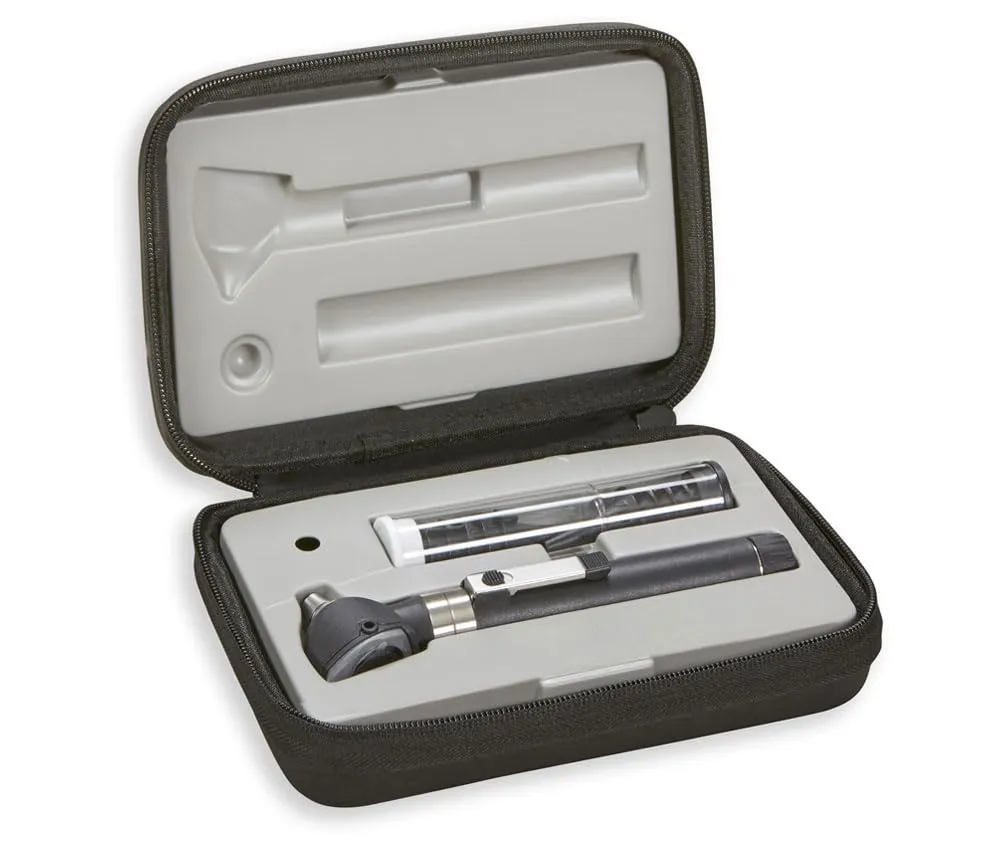ADC Otoscope, Pocket Size, LED Lamp, 2.5V Hard Case, Diagnostix 5111NL, Black