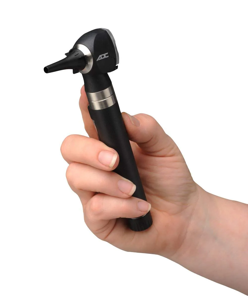 ADC Otoscope, Pocket Size, LED Lamp, 2.5V Hard Case, Diagnostix 5111NL, Black