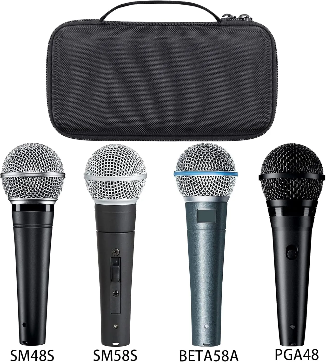 Aenllosi Hard Carrying Case Compatible with Shure SM58/PGA48/SM48S/BETA 58A/PGA58/SV200/SV100/KSM8 Cardioid Dynamic Vocal Microphone (SM58/PGA48/SM48S/BETA 58A/PGA58)