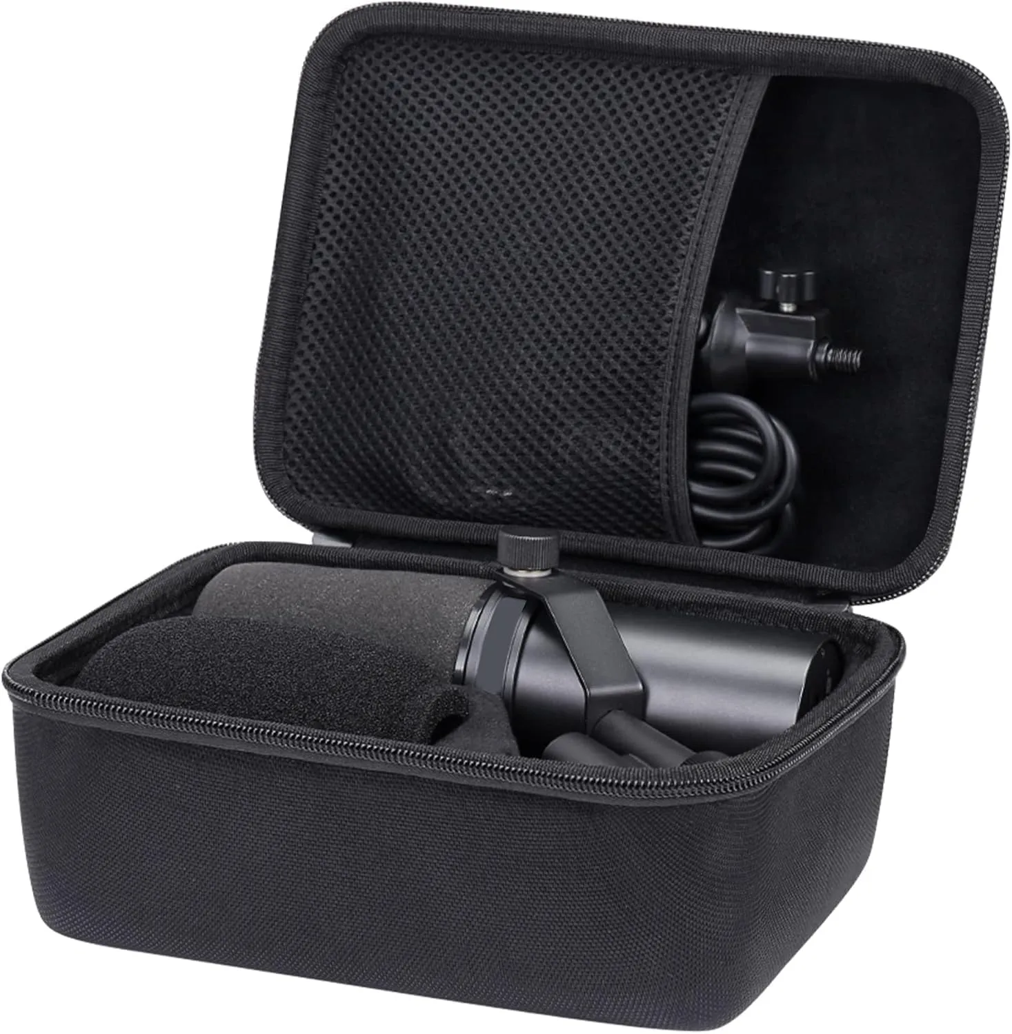 Aenllosi Hard Carrying Case Compatible with Shure SM7B/MV7 SM7dB Vocal Dynamic Microphone for Broadcast (SM7B/MV7/ SM7dB)
