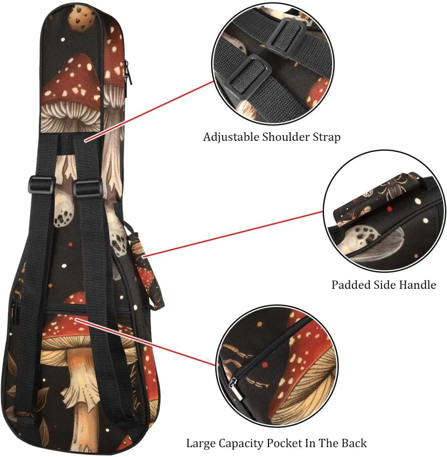 Aesthetic Mushroom Insects Pattern
