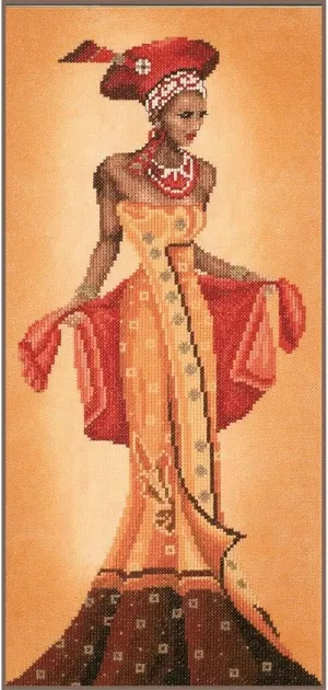 African Fashion Counted Cross Stitch Kit