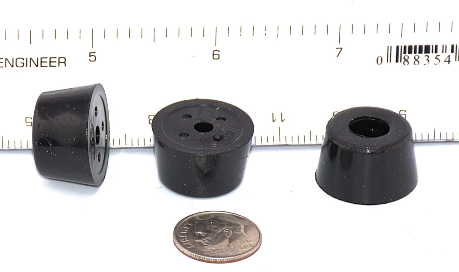 Aftermarket Replacement Rubber Feet for Heathkit, Eico, Collins, Electronics. 1/2" Tall x 3/4" Diameter. Fits Many Models. (24)