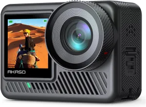 AKASO Brave 8 Lite Waterproof Action Camera with 4K60 Ultra HD Video, 20MP Photos, HDR, Touch Screen, SuperSmooth Stabilization, 8X Slow Motion, Zoom, Super Wide Angle, Remote Control and Accessories
