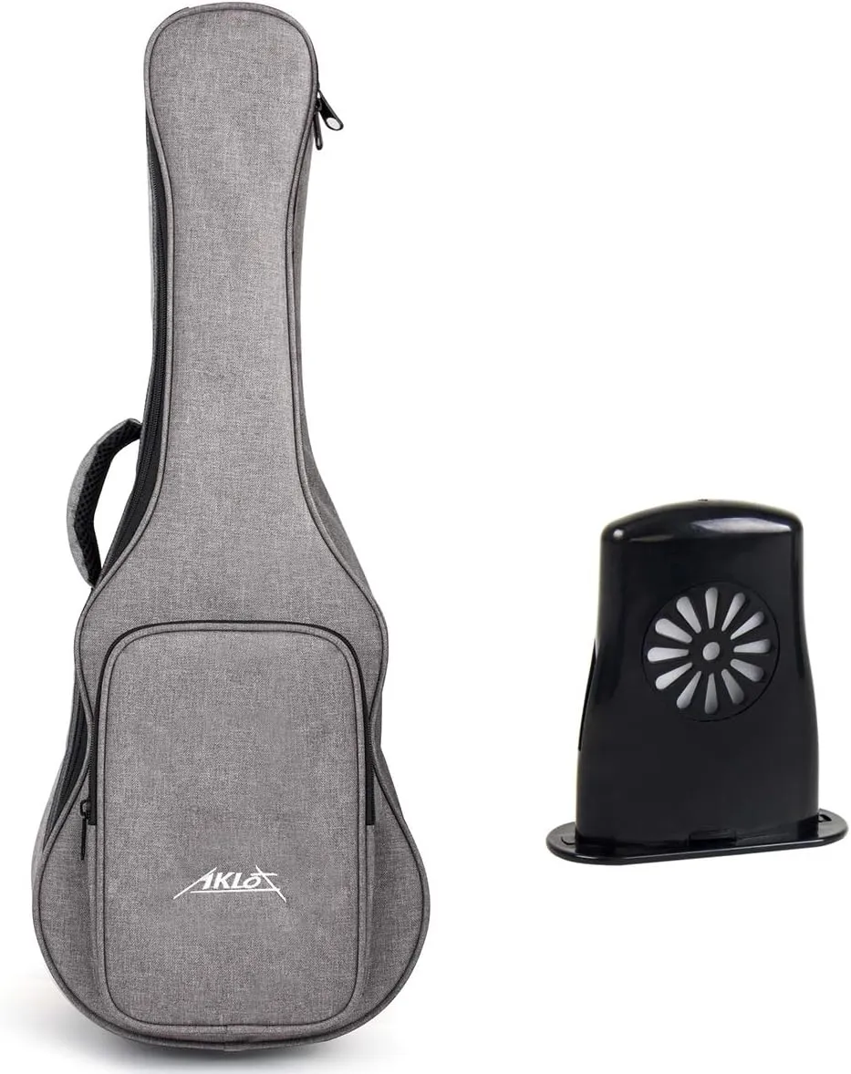 AKLOT 32 inch Gig Bag Carry Handle Case for 30＂ Baritone Ukulele 32" Bass Ukulele Guitalele 12MM Thick Padding with Humidifier