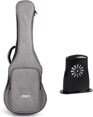 AKLOT 32 inch Gig Bag Carry Handle Case for 30＂ Baritone Ukulele 32" Bass Ukulele Guitalele 12MM Thick Padding with Humidifier