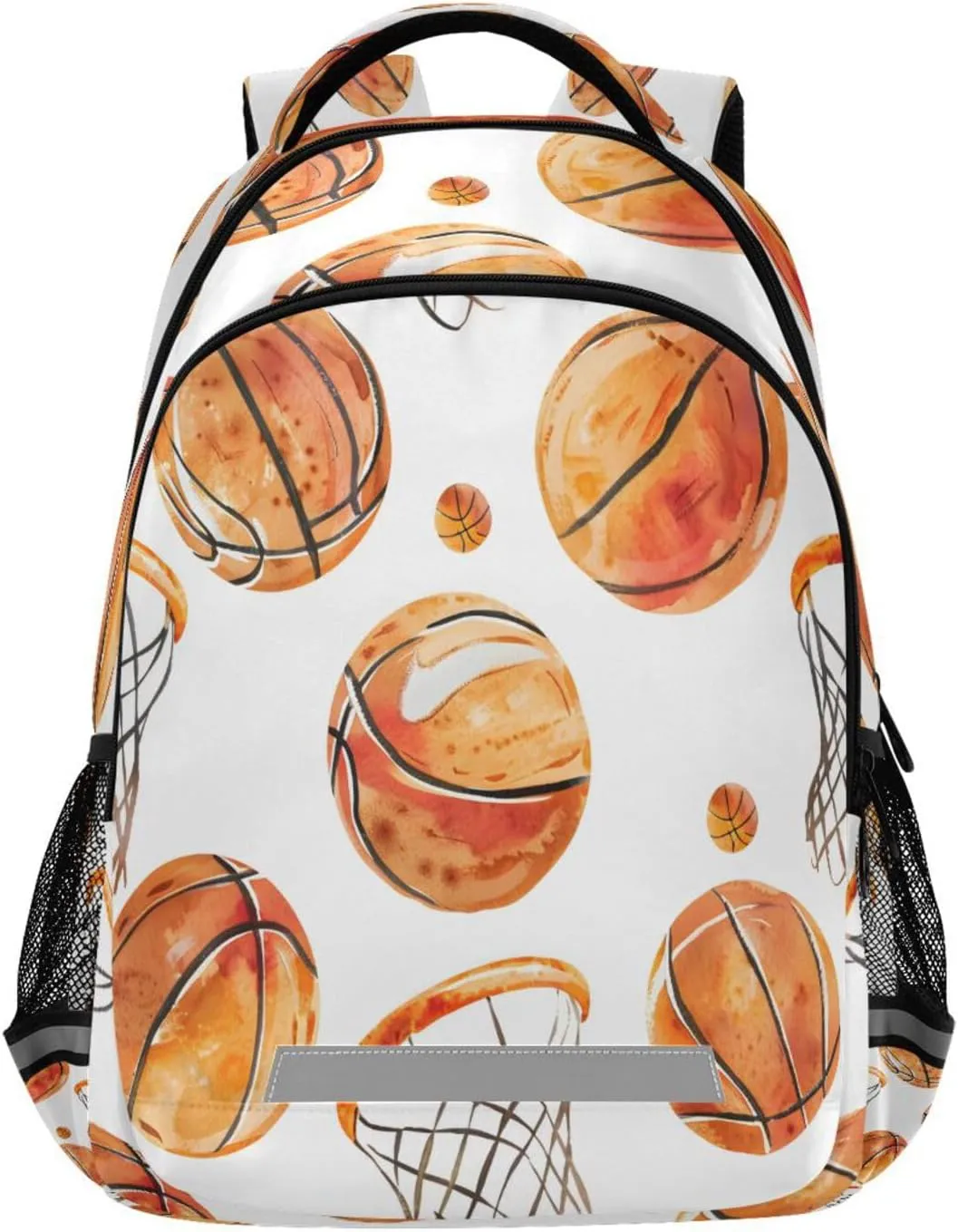 ALAZA Watercolor Basketball Backpacks Travel Laptop Daypack School Book Bag for Men Women Teens Kids
