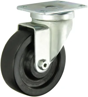 Albion 02TM05001S 5" Diameter Phenolic Wheel Institutional Swivel Plate Caster, Roller Bearing, 3-5/8" Length x 2-1/2" Width Base Plate, 350 lb. Capacity Range