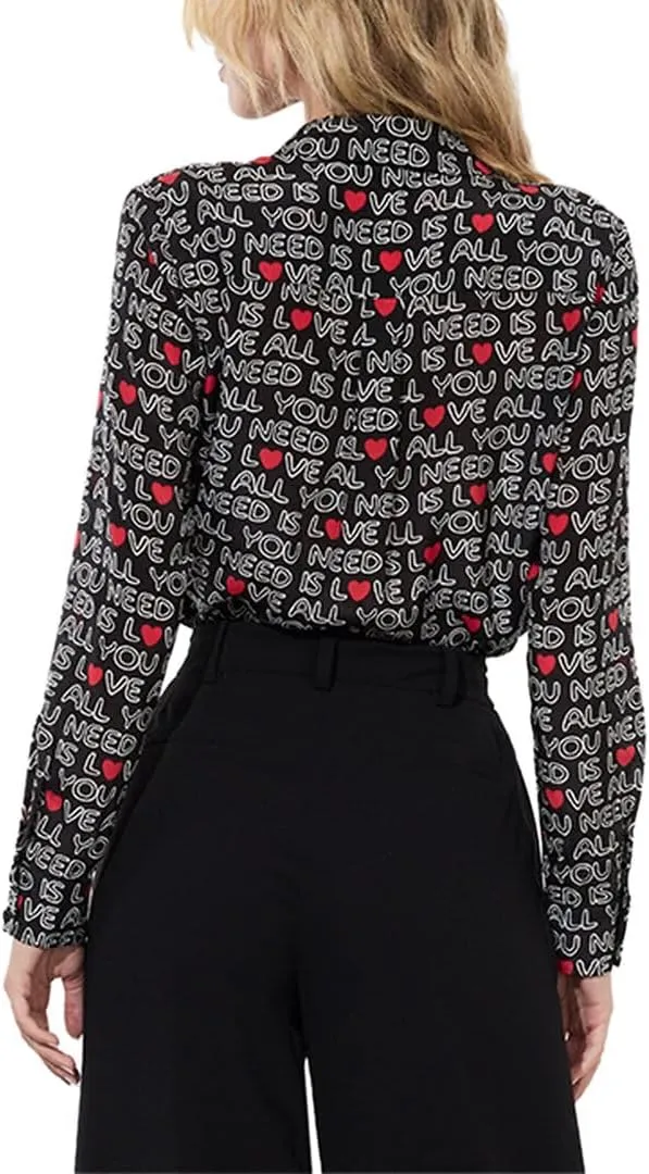 alice   olivia Willa Placket Silk Top