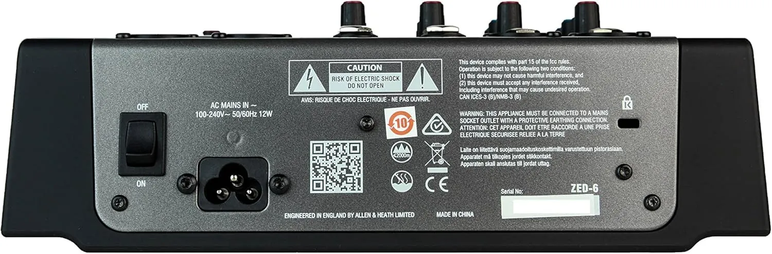 Allen & Heath ZED-6 – Ultra Compact 6-Input Audio Mixer (AH-ZED-6)