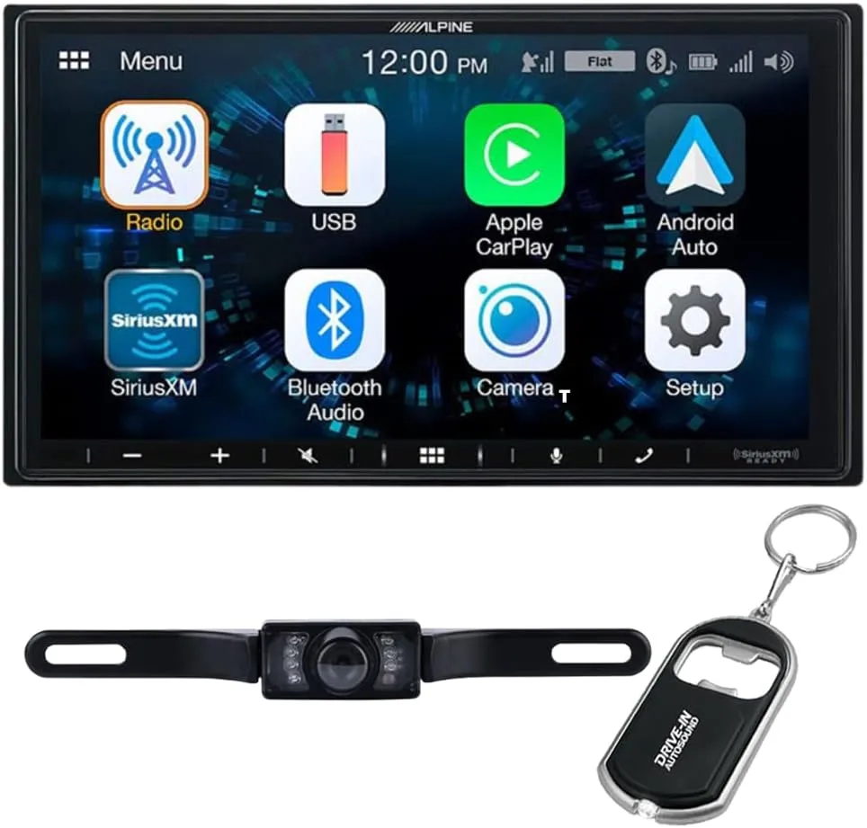 Alpine ILX-W650 7" Anti-Glare Capacitive Touchscreen Multimedia Receiver (Does Not Play CDs) with License Plate Camera