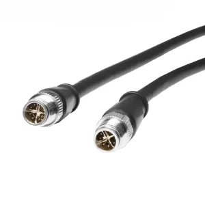 Alvin's Cables M12 X-Code 8 Pin Male to 8 Pin Male Cat6a Cable Shielded for Cognex Basler Industrial Camera, High Flex 3m/9.8ft