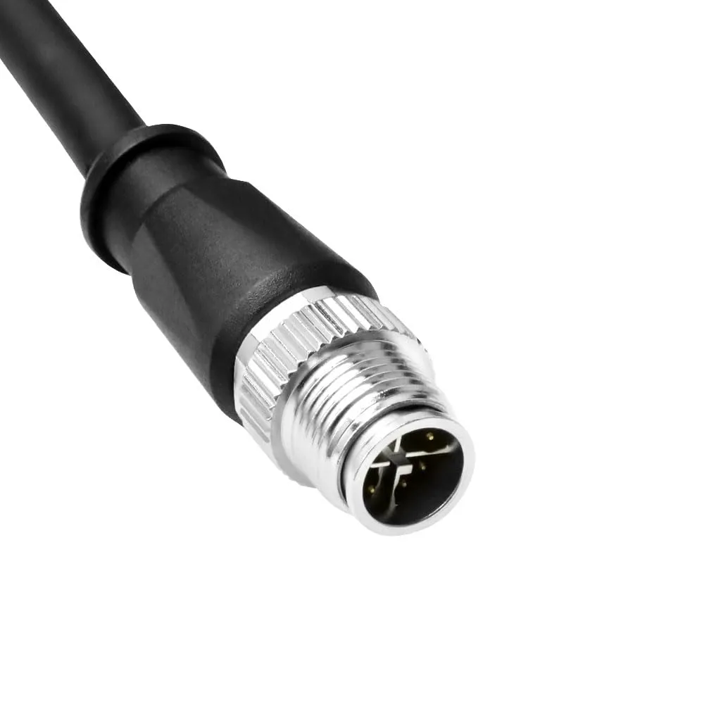 Alvin's Cables M12 X-Code 8 Pin Male to 8 Pin Male Cat6a Cable Shielded for Cognex Basler Industrial Camera, High Flex 3m/9.8ft
