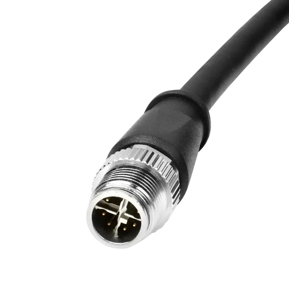 Alvin's Cables M12 X-Code 8 Pin Male to 8 Pin Male Cat6a Cable Shielded for Cognex Basler Industrial Camera, High Flex 3m/9.8ft