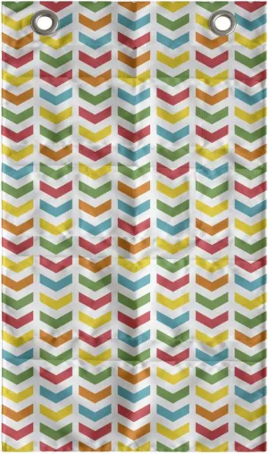 Ambesonne Arrow Hanging Pocket Organizer, Illustration of Colorful Repetitive Arrows Pointing Downwards on a Plain Background, Printed Polyester Storage Bag with Pockets, 21" x 31", Multicolor