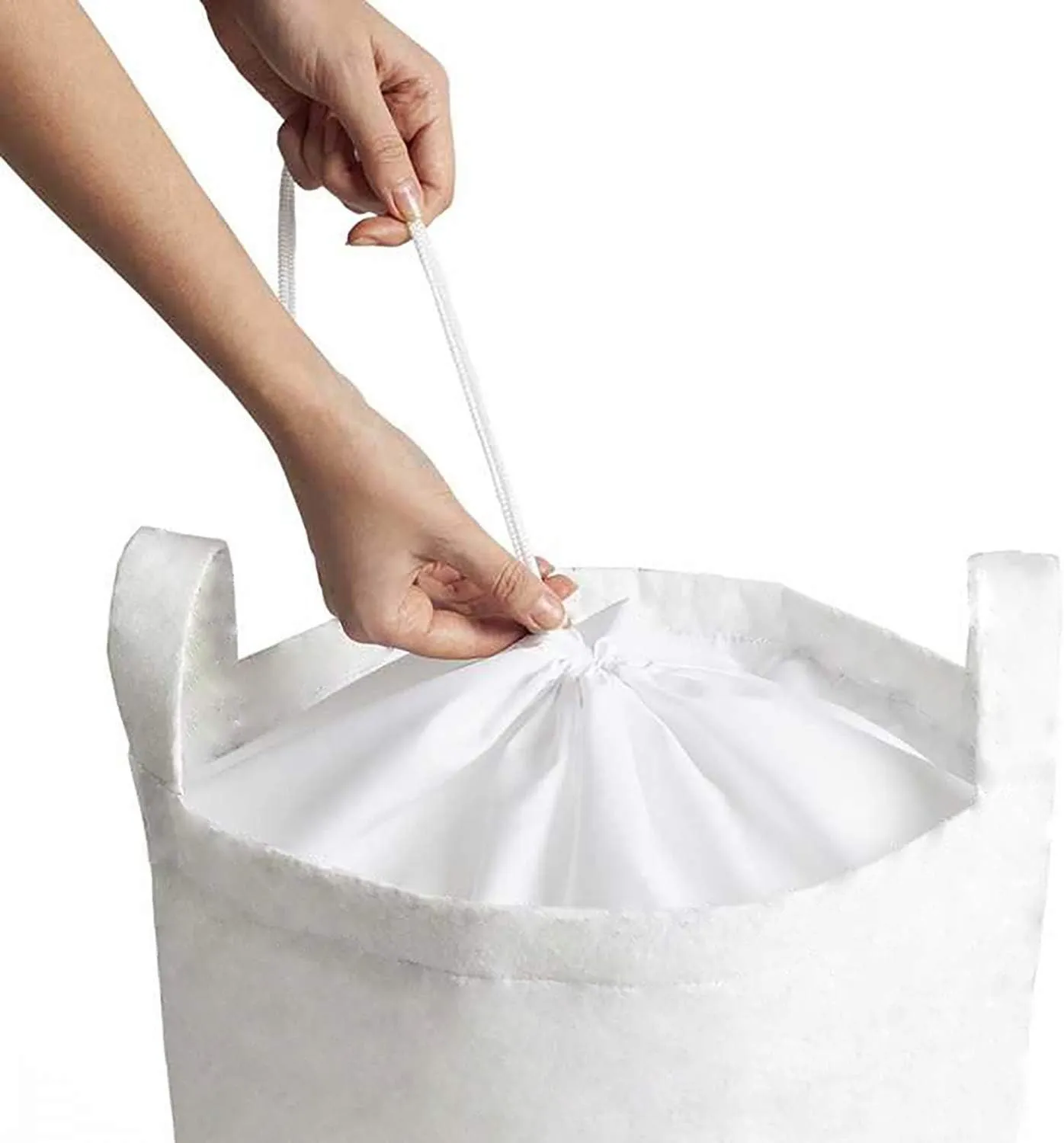 Ambesonne Cartoon Laundry Bag, Smiling Dinosaurs with Palm and Cactus, Hamper Basket with Handles Drawstring Closure for Laundromats, 13" x 19", White Seafoam