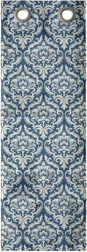 Ambesonne Victorian Hanging Pocket Organizer, Modern Country Style Abstract Illustrated Antiquity Vintage, Printed Polyester Storage Bag with Pockets, 9" x 27", Navy Blue Cream