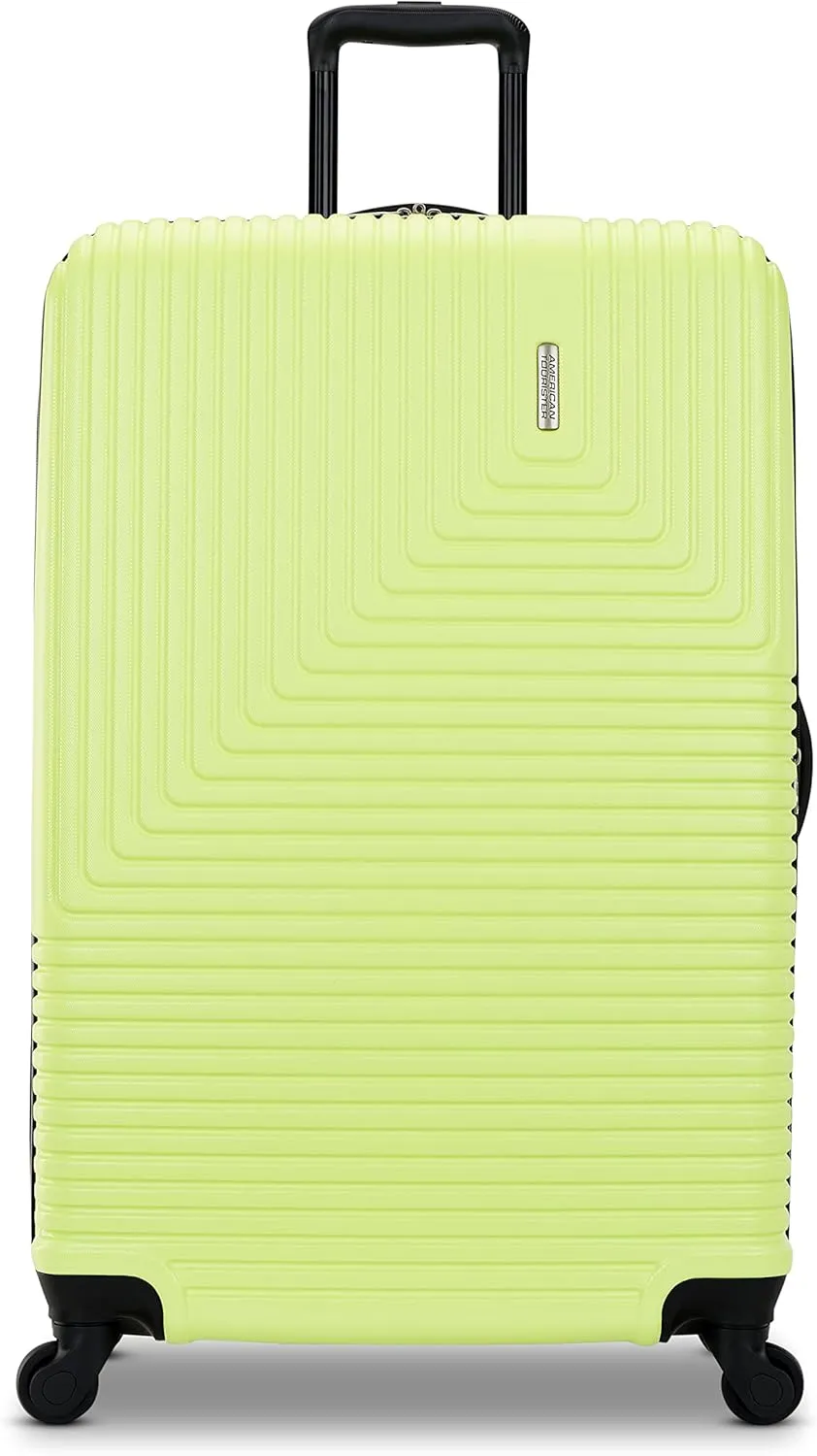 American Tourister Groove Hardside Luggage with Spinner Wheels, Celery Green, 3-Piece Set (Carry On, Medium, Large)