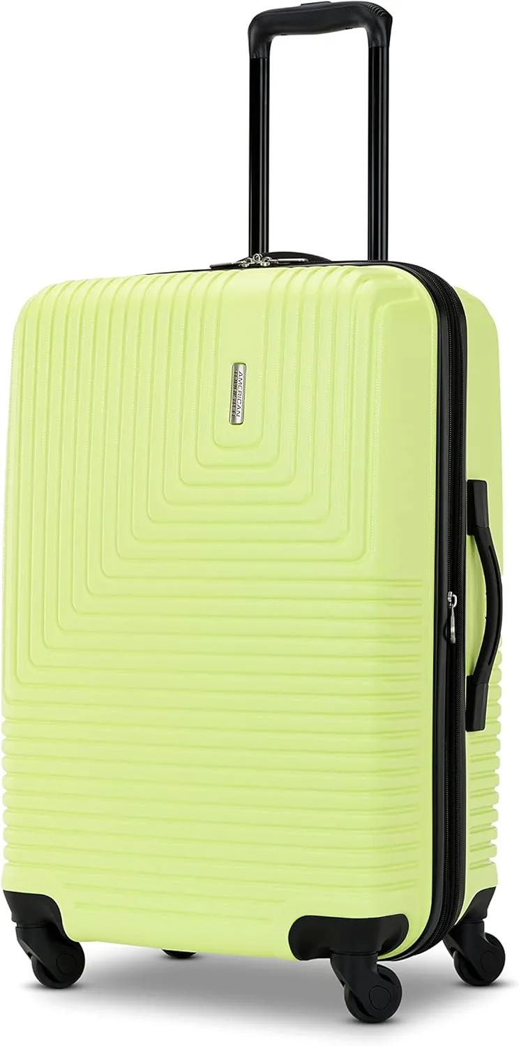American Tourister Groove Hardside Luggage with Spinner Wheels, Celery Green, 3-Piece Set (Carry On, Medium, Large)