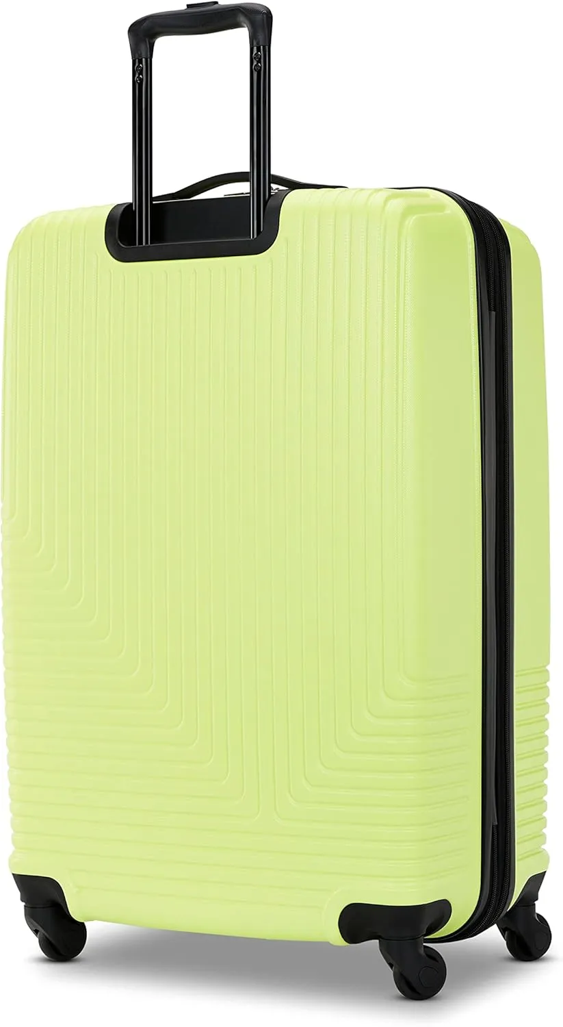 American Tourister Groove Hardside Luggage with Spinner Wheels, Celery Green, 3-Piece Set (Carry On, Medium, Large)