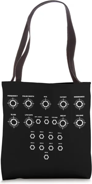 Analog Modular Synthesizer Panel Electronic Musician Tote Bag