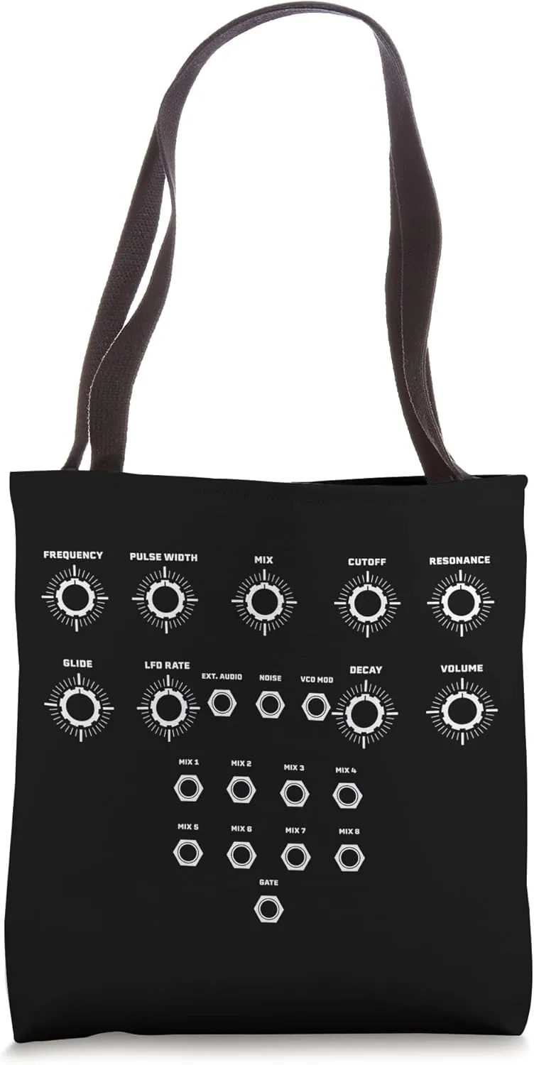 Analog Modular Synthesizer Panel Electronic Musician Tote Bag