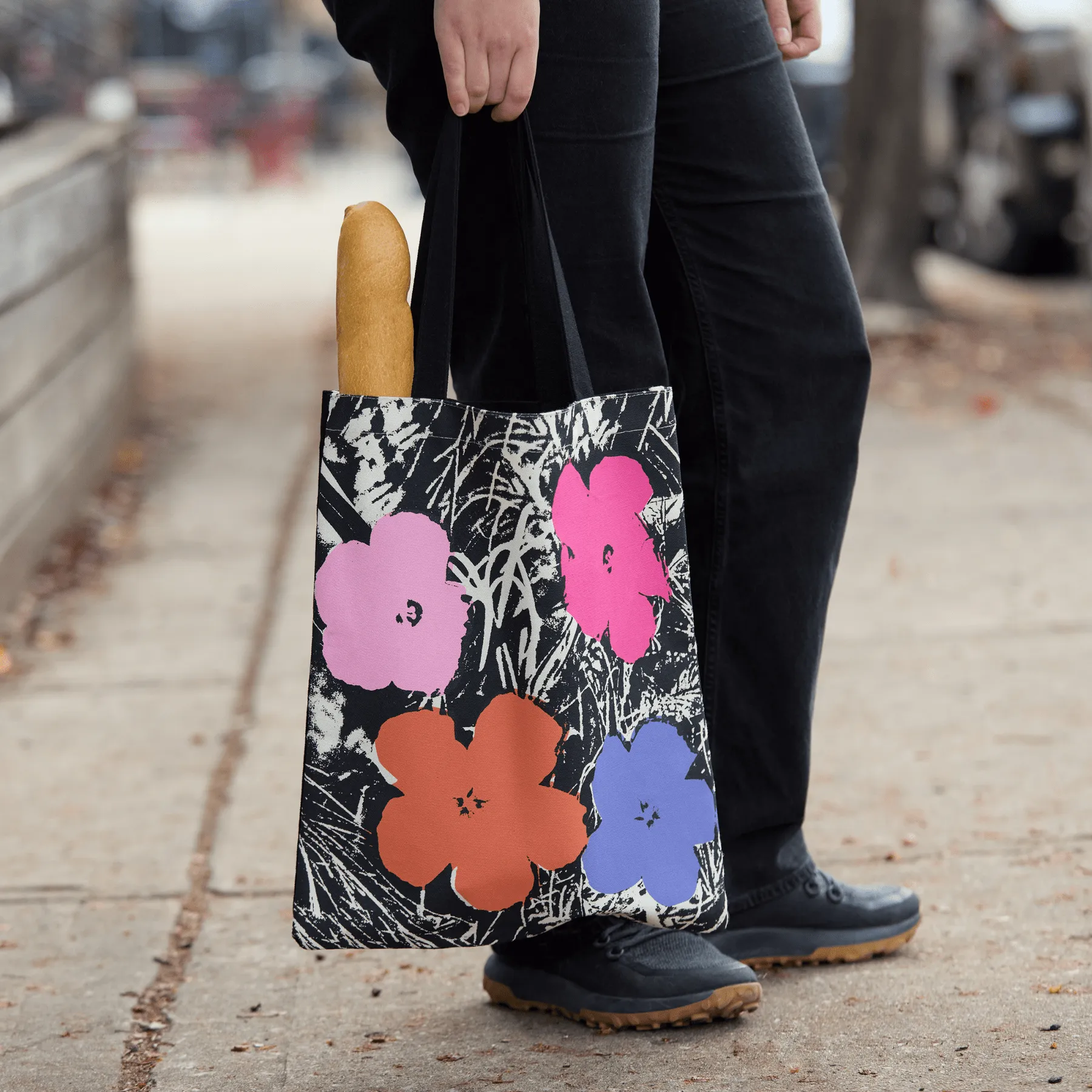 Andy Warhol Flowers Canvas Tote Bag