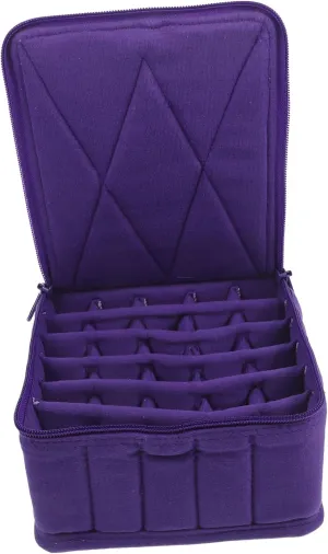 Angoily Essential Oil Nail Rack Diffuser Drawer Pocket Reference Storage Bag Manicure Suitcase, Purple, medium
