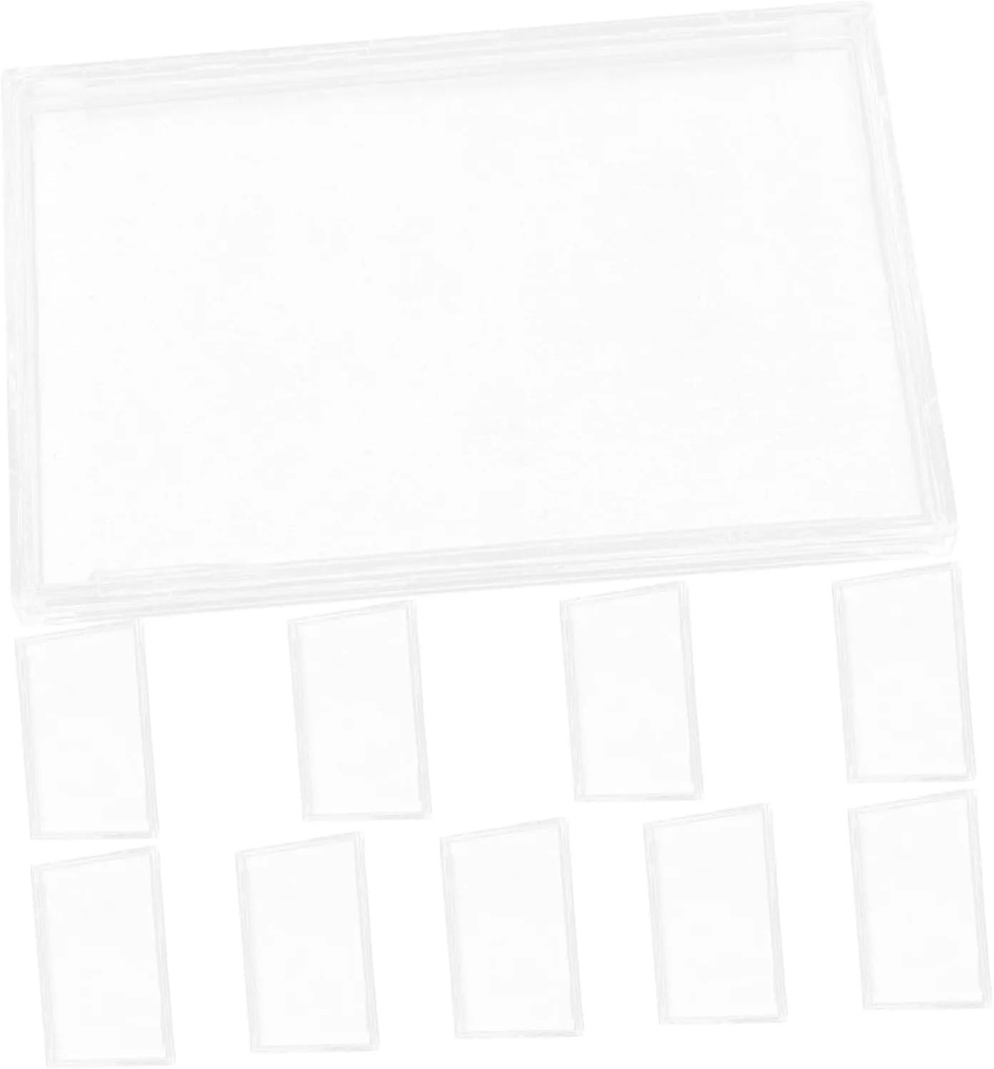 Anneome 10pcs Acrylic Card Holder Card Case for Game Collectibles Sturdy Design for Organizing Protecting Your