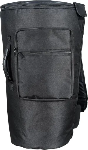 ARAW Djembe Backpack, Double Layer Drum Bag with Shoulder Strap, Accessories Pocket, Carrying Case (Black, X-Large (26H x 16W))