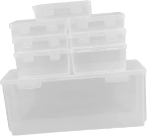 ARTIBETTER Flashcard Holder Box Portable Card Organizer Plastic Card Storage Box 8pcs