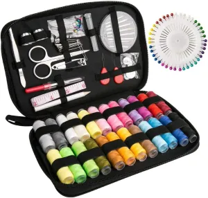 ASWRTYJO 130 Piece Fabric Sewing Bag Home Sewing Travel Home Sewing Set