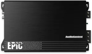 AudioControl EPIC1500 EPIC Series 1500 Watt RMS Compact 1-Channel Monoblock Car Audio Subwoofer Amplifier, Class D, Epic Boost, Subsonic Filter, Low Pass Filter, ACR-E Remote Bass Knob, Epicenter Link