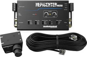 AudioControl EPICENTER Bass Bundle - EPICENTER Micro Bass Restoration Processor   EPIC1000 Monoblock 1000W Car Audio Subwoofer Amplifier   Stinger 2-Channel 3 FT 6000 Series RCA Interconnect Cable