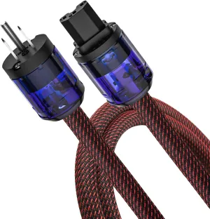Audiocrast HiFi Power Cable, 10AWG, φ17MM, 4.9FT/1.5M, Hi-End Power Cord, OFC Conductor, Copper Shielding, AC Mains Cord with US Plug IEC C15 Connector