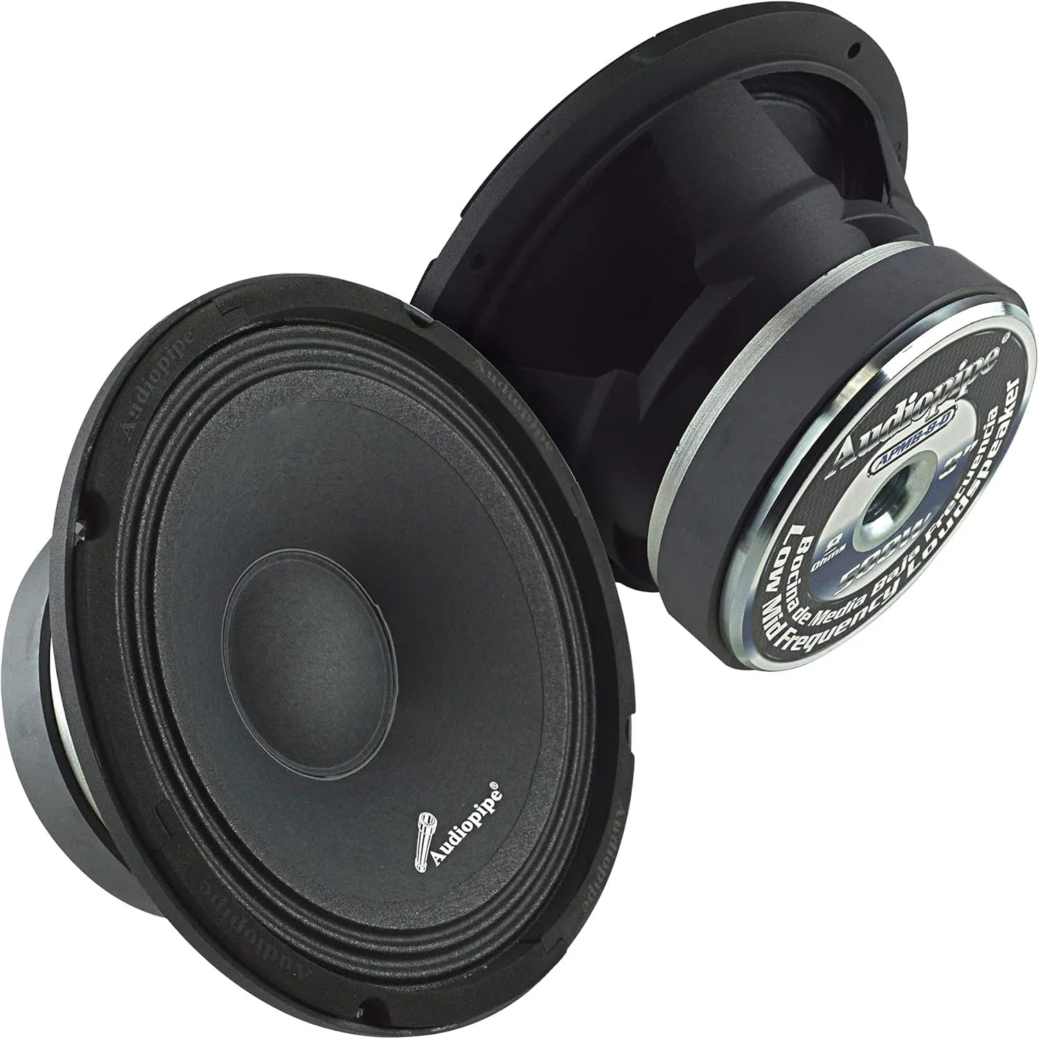 Audiopipe APMB-8-D 8 inch Midbass 8 ohm 250W RMS & 500W Max Speaker Black