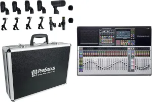 Audiosavings Bundle: (1) Presonus STUDIOLIVE 64S 64-Channel/43-Bus Digital Mixer Recording Interface Bundle With (1) PRESONUS DM-7 Seven-Piece Drum Microphone Kit 7 Drum Mics w/Case (Items 2)