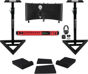 Audiosavings Bundle: Focusrite Clarett  8Pre Interface Bundle with Rockville PRO-M50 Headphones, Rockville RCM03 Mic, Rockville ROCKSHIELD 3 Shield, Rockville RVSM1   Pair Rockville RRS190S(6 Items)