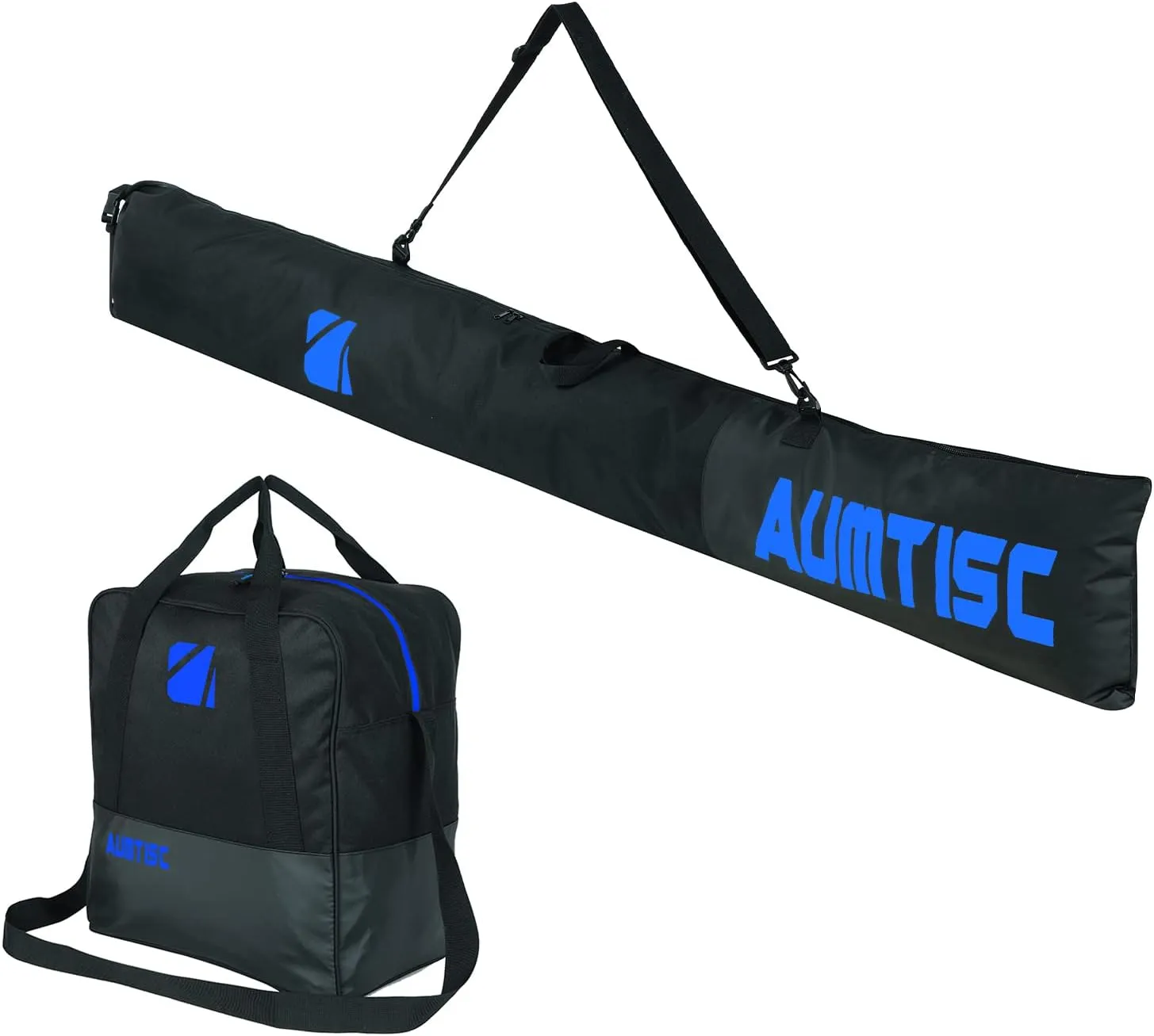 AUMTISC Ski Bag and Boot Bag Combo, Padded Ski Bags for Air Travel Flying, Adjustable Length for Skis Up to 200 cm and Boots Up to Size 13