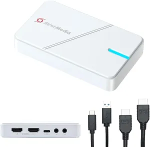 AVerMedia HDMI Capture Card- Gaming, Video Streaming, 4K Capture Card for PS5, Xbox Series X/S, Xbox One, PS4, Switch, Windows 11 / Mac Os12, HDR & VRR Support - GC551G2 Live Gamer Extreme 3 White