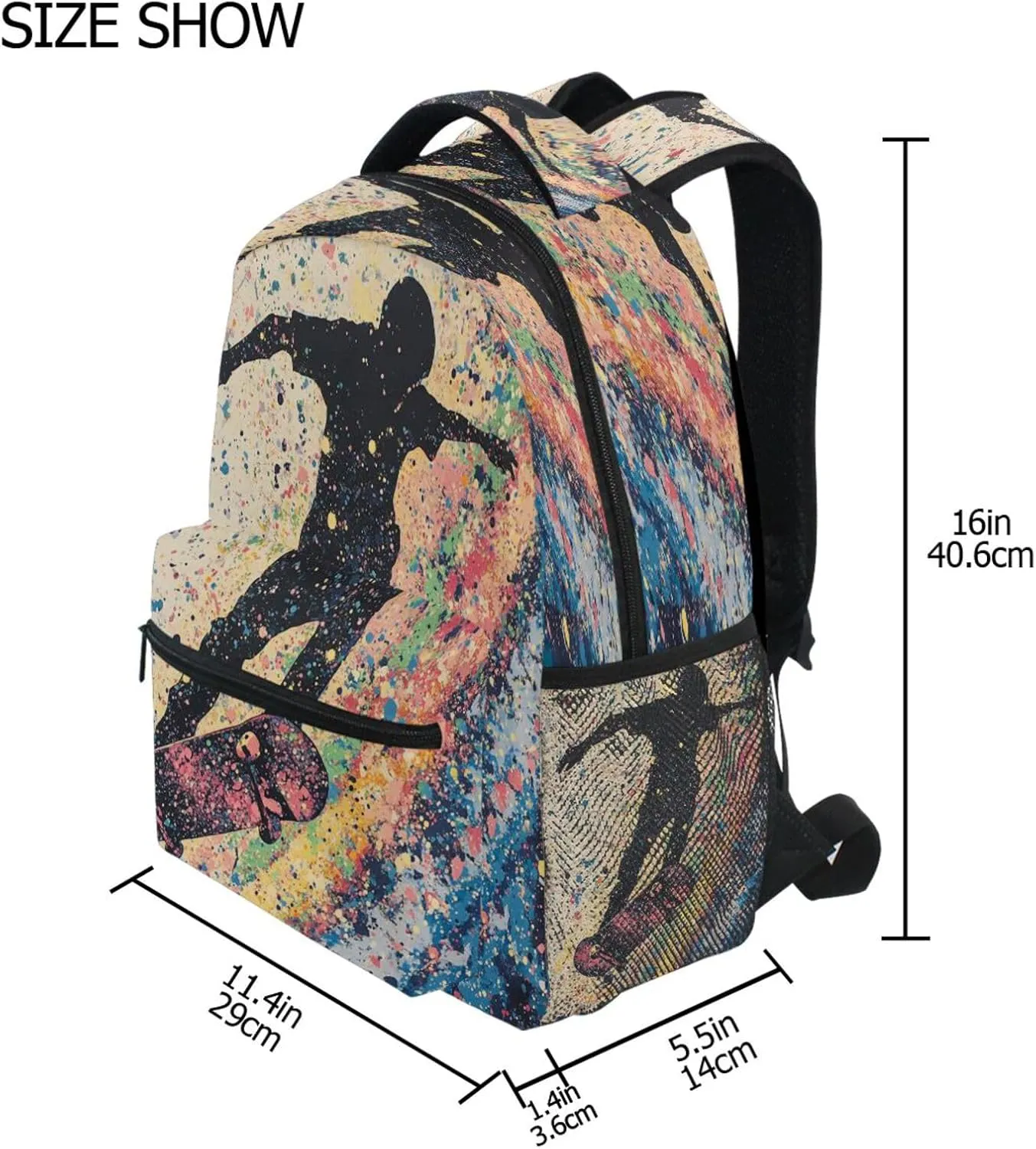 Backpacks for Teacher Nurse Waterproof Business Work Bag with Chest Strap for Travel Trip Skateboard