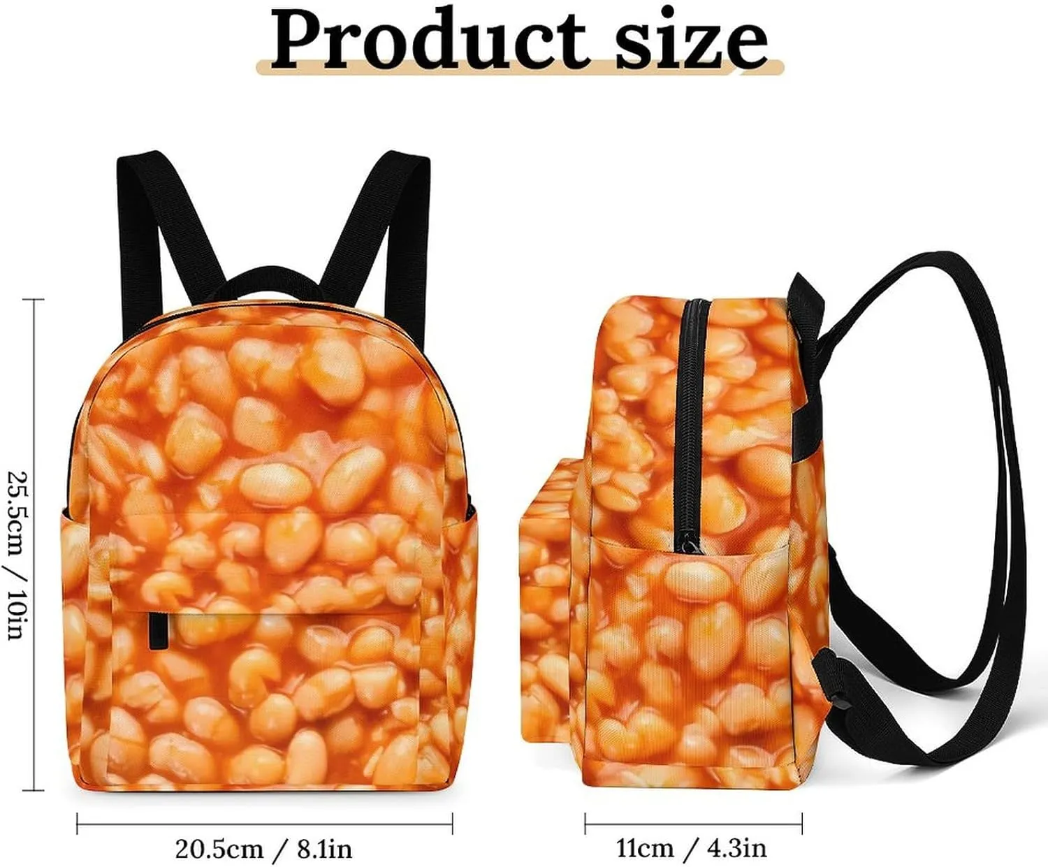 Baked Beans Casual Women's Backpack, Lightweight, Waterproof, Versatile Daily Bag