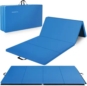 BalanceFrom Folding Gymnastics Mat, Home Gym Floor Tumbling Equipment, 4' x 10' x 2"