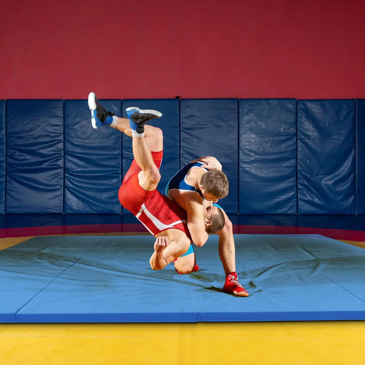 BalanceFrom Folding Gymnastics Mat, Home Gym Floor Tumbling Equipment, 4' x 10' x 2"