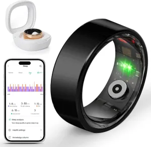 BANGALORE Smart Fitness Ring for Men & Women – Activity & Wellness Tracker with Heart Rate, Sleep, and Blood Oxygen Monitoring, Motion Tracking, Waterproof Build, and No Subscription Required (10#)