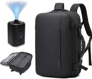 BANGE Airback Backpack with electronic scaleVacuum Compression Travel Backpack,Expandable Backpacks with Pump for Airplanes (With Air Pump)