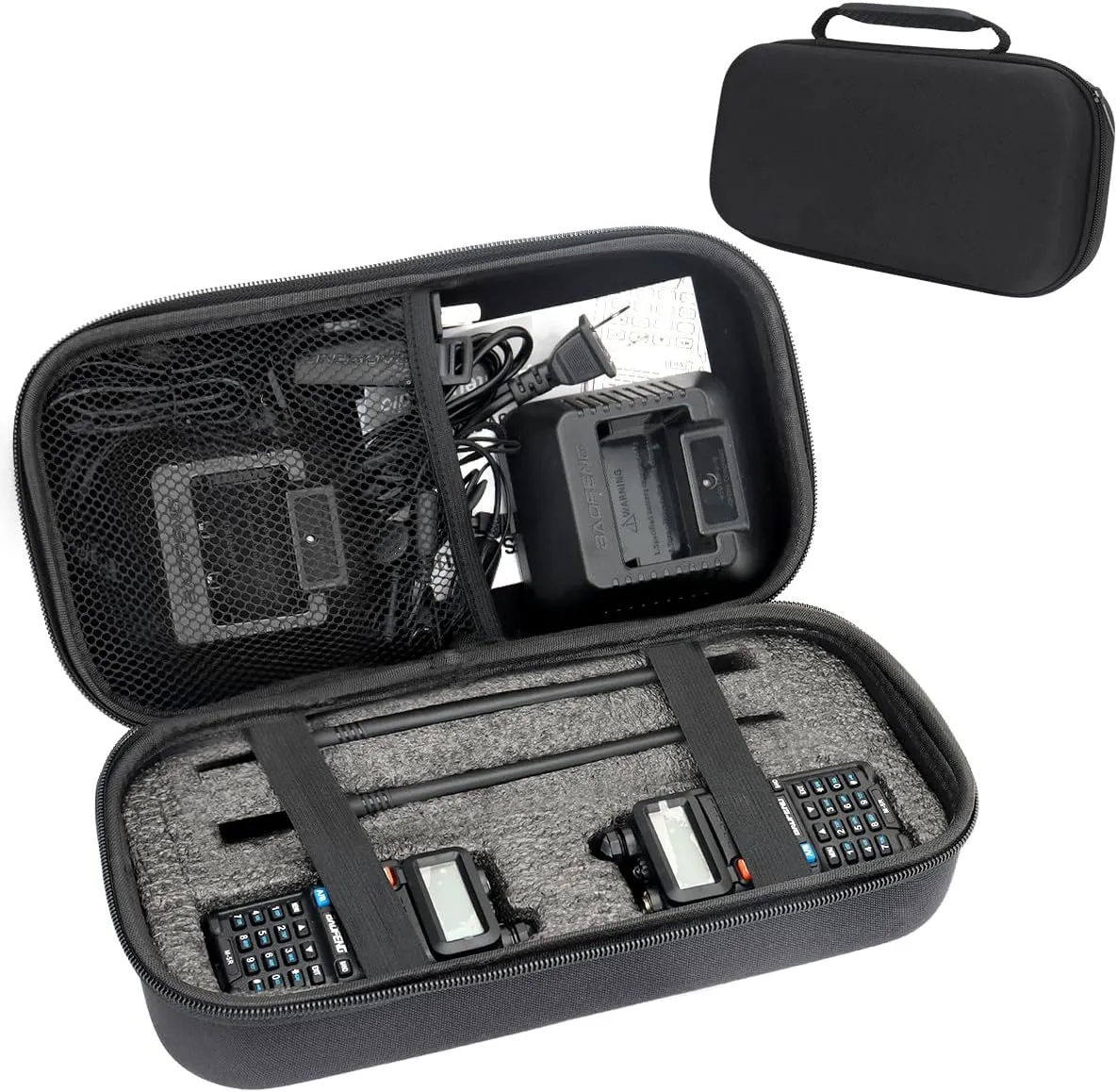 BAOFENG Walkie Talkie Case Holder Handheld Ham Radios Hard Storage Carrying Case For UV-5R BF-F8HP GM-15 Pro UV-5RA UV-5R  Plus UV-5RE GT-5R BF-888S UV-S9 Plus UV-82 And Radio Accessories(Bag Only)